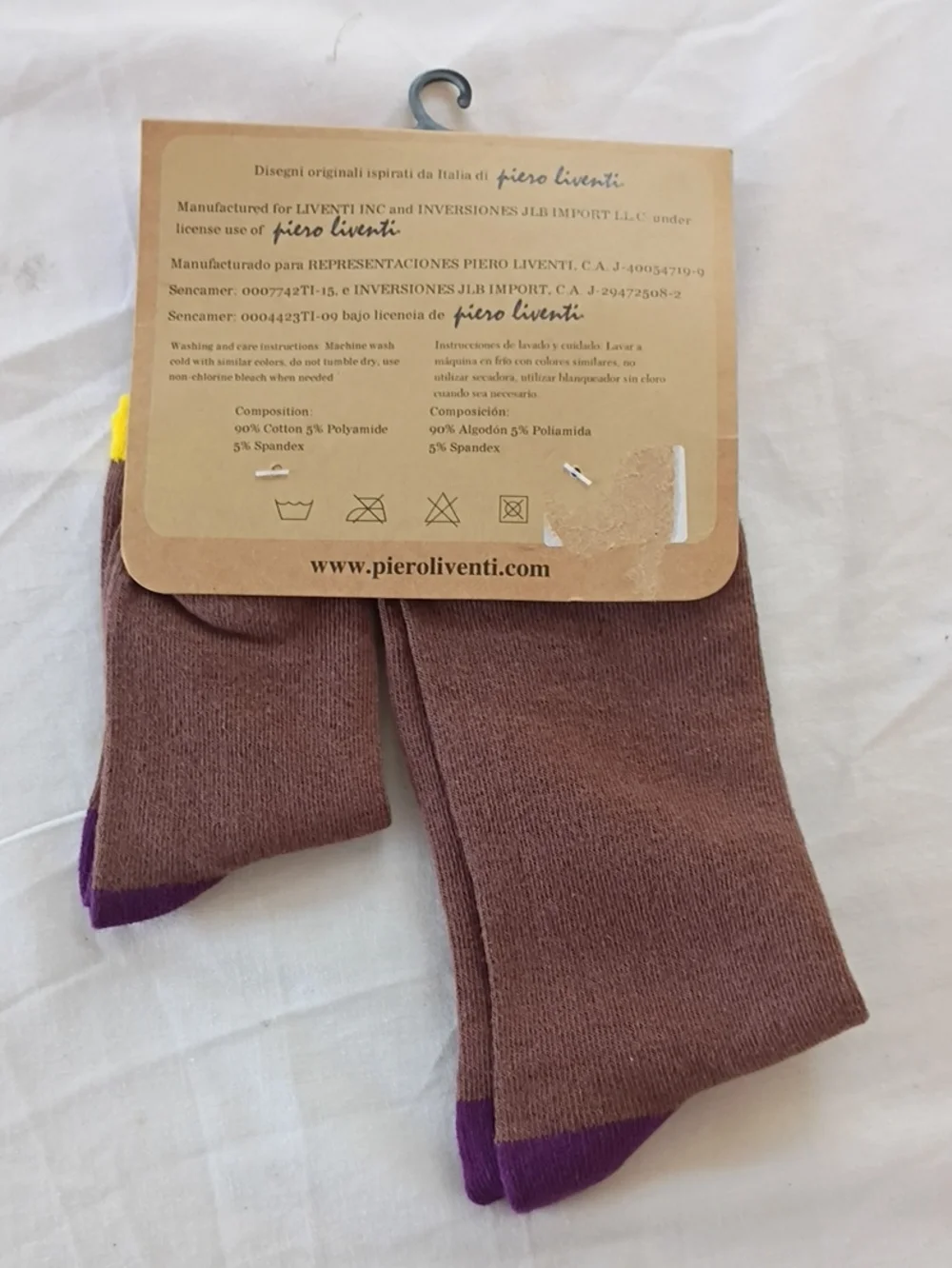 NWT Piero Liventi Daddy & Me Brown 'Rule Breaker And Rule Breaker Socks Set